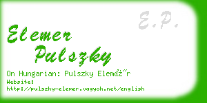 elemer pulszky business card